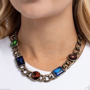 Elegant Multicolor Chain Necklace